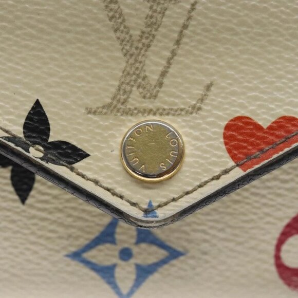 LOUIS VUITTON Monogram Game On Portefeuillezoe Wallet White Auth - Picture 12 of 16
